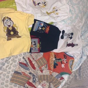 Disney custom applique boy lot outfit 4-5 shirt